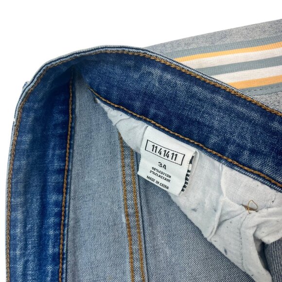 KDNK NORIEGA STRIPED SIDE PANEL JEANS Mens 34 Stretch Skinny Distressed D18 - Picture 11 of 11